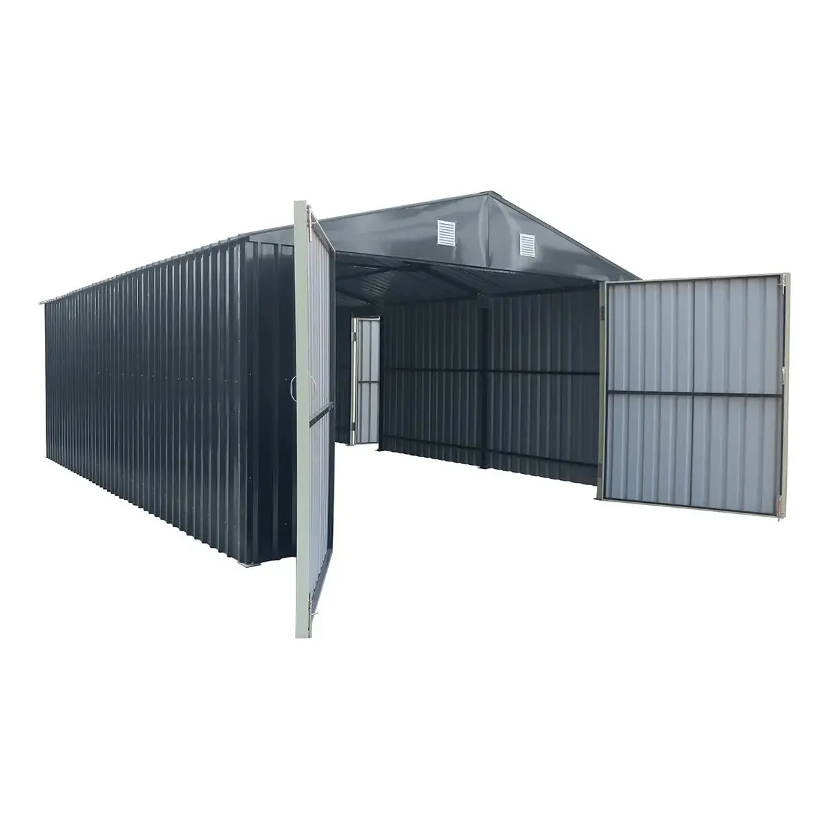 TMG Heavy Series™ 13' x 20' Metal Garage Shed with Double Front Doors and Side Entry Door, 8'6" Peak Height TMG-MS1320B - Image 13