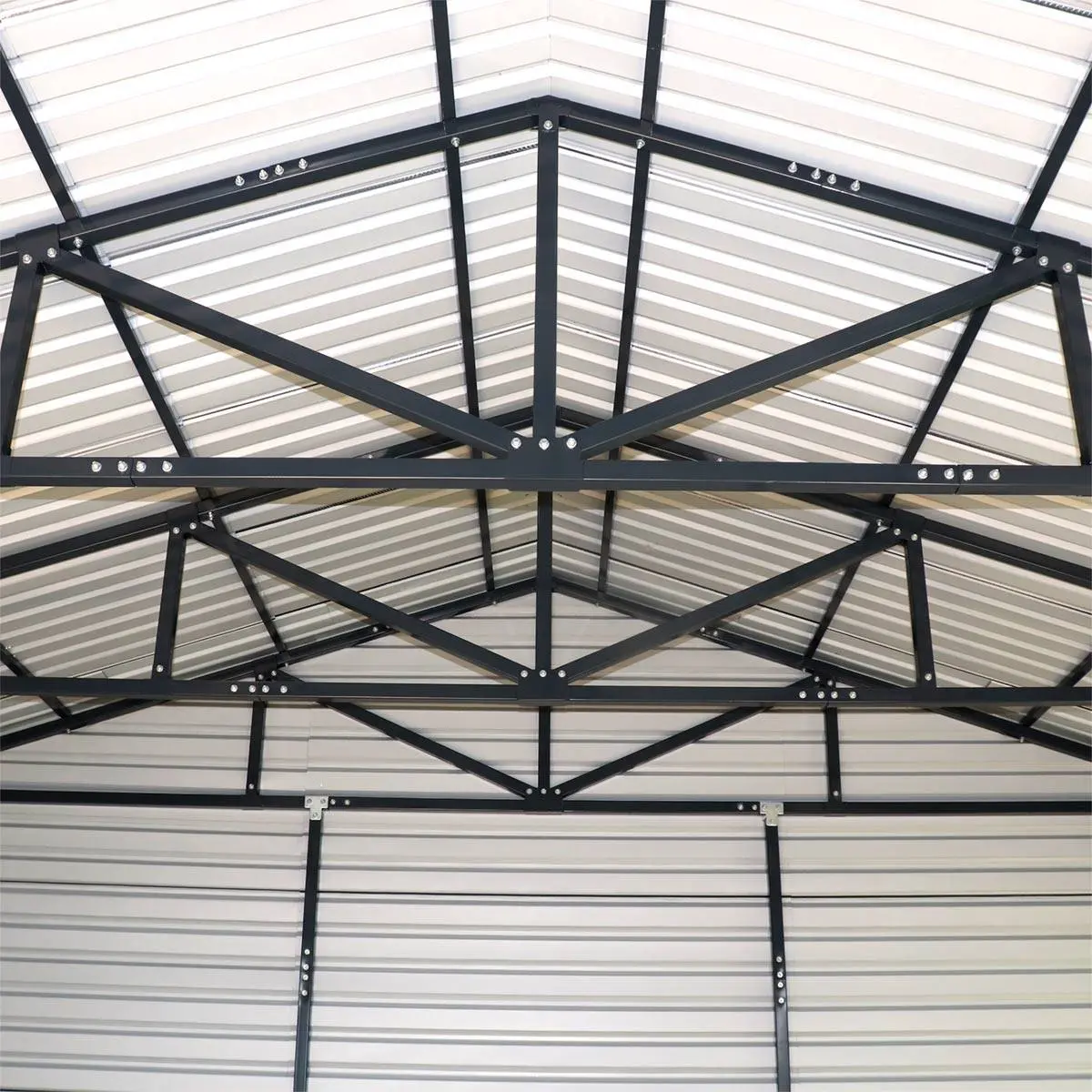 20' x 30' Metal Garage Shed, 11'10" Large Front Door, Side Entry, Window, 13' Peak Height TMG-MS2030D - Image 4