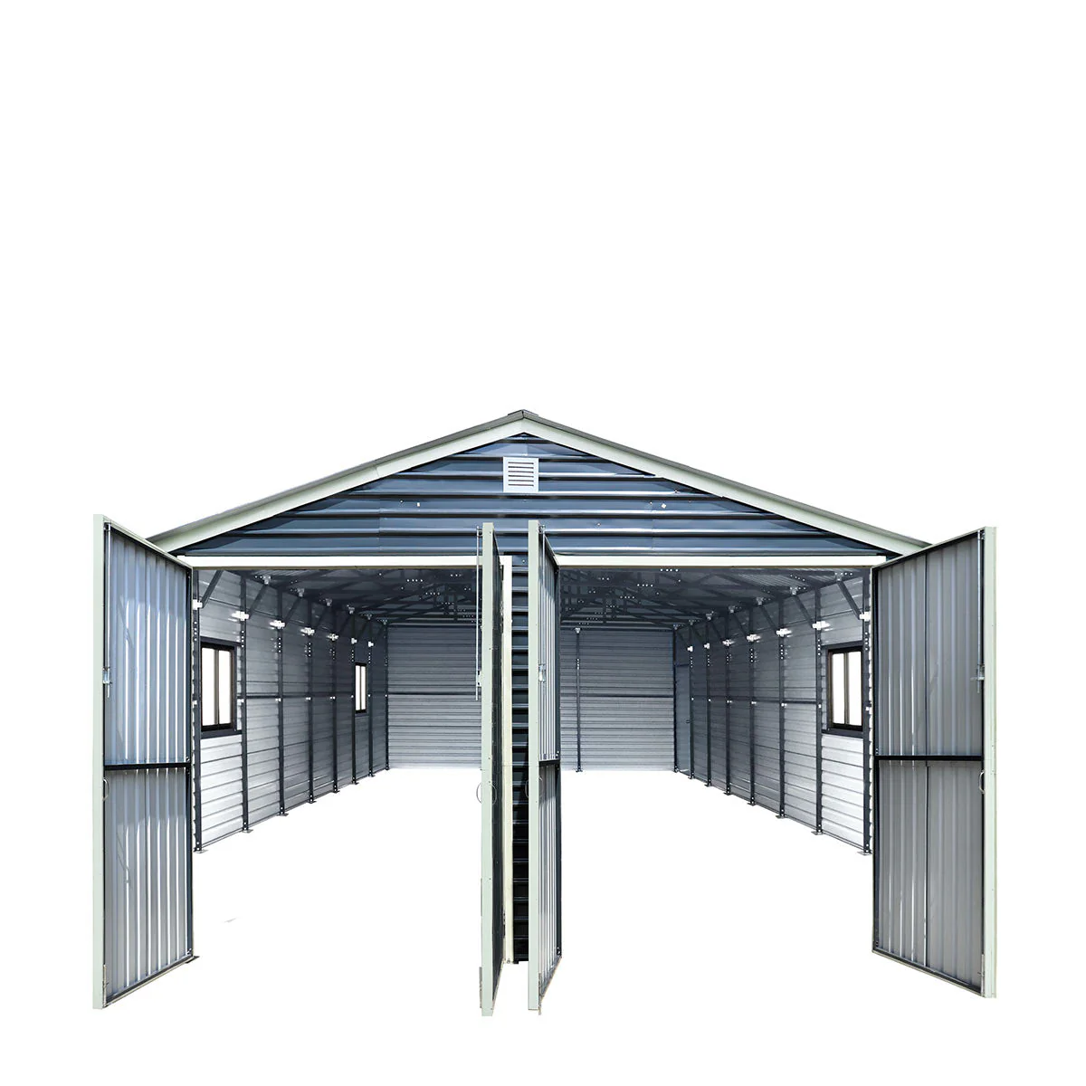 20' x 40' Metal Garage Shed, 9' High Double Front Doors, 13' Peak, 800 Sq-Ft TMG-MS2040 - Image 2