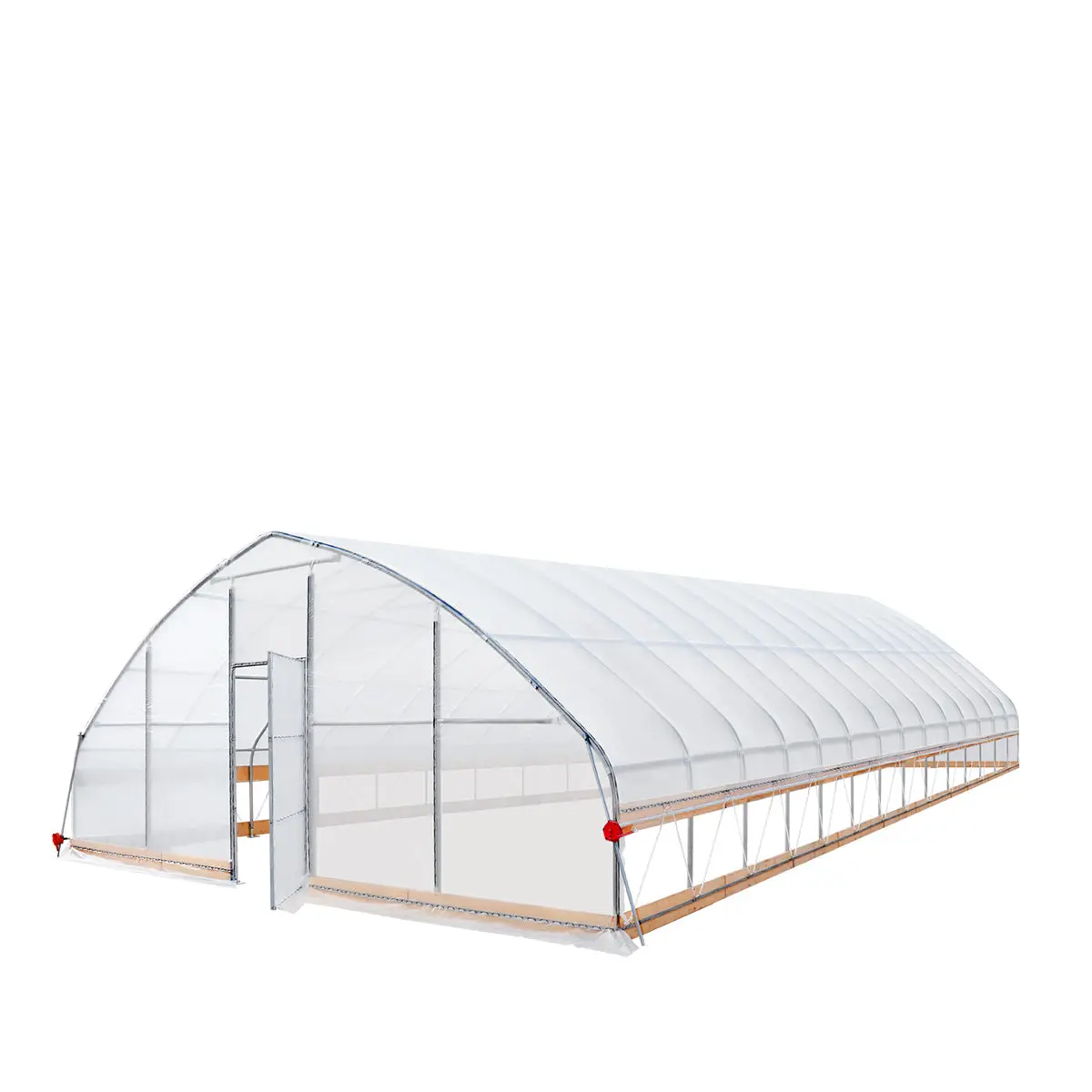 25' x 60' Tunnel Greenhouse Grow Tent w/6 Mil Clear EVA Plastic Film, Cold Frame, Hand Crank Roll-Up Sides, Peak Ceiling Roof, TMG-GH2560 - Image 7