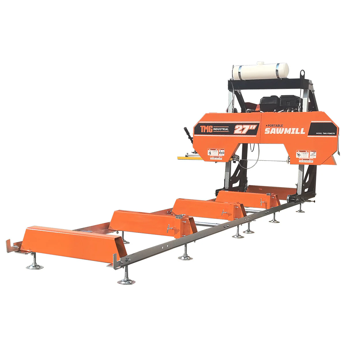 27” Portable Sawmill, 10’ Log Length Capacity, 27” Log Diameter, 15 HP RATO-R420 Engine, 12-¾’ Track Length (Extensions Available), TMG-PSM27R - Image 3