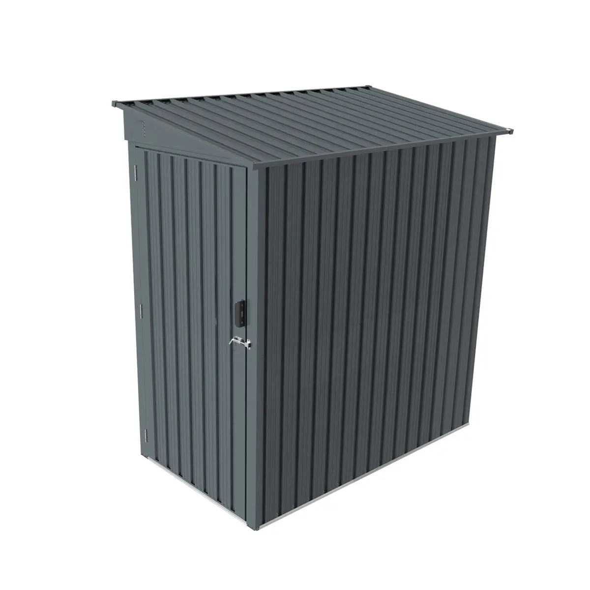 3' x 6' Galvanized Metal Pent Shed, 29 GA Corrugated Metal, 75" Upper edge, TMG-MS0306 - Image 7
