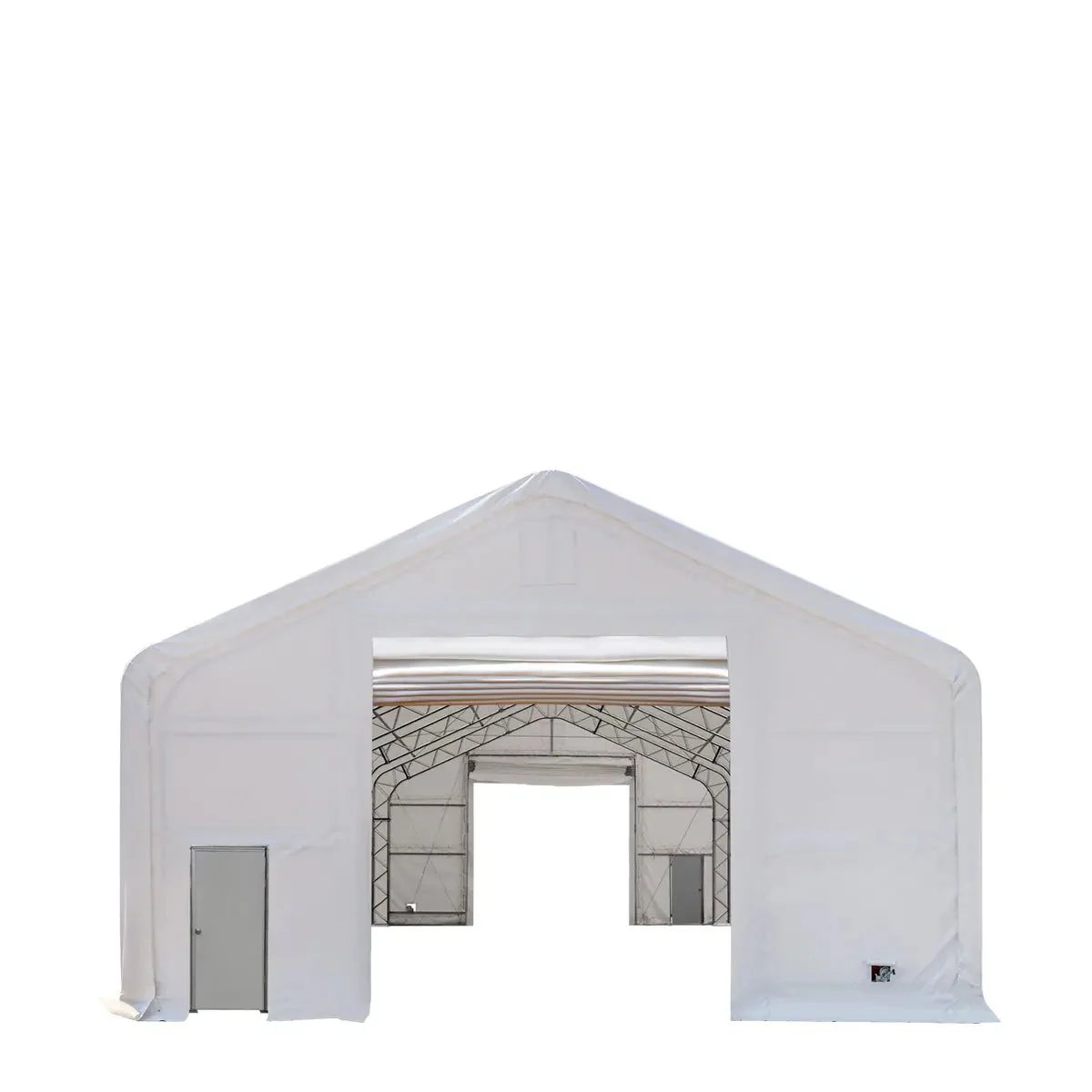 30' x 80' Dual Truss Storage Shelter with Heavy Duty 17 oz PVC Cover & Drive Through Doors, TMG-DT3082 - Image 2