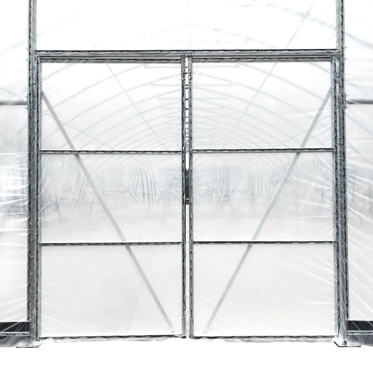 30' x 80' Tunnel Greenhouse Grow Tent w/6 Mil Clear EVA Plastic Film, Cold Frame, Hand Crank Roll-Up Sides, Peak Ceiling Roof, TMG-GH3080 - Image 19