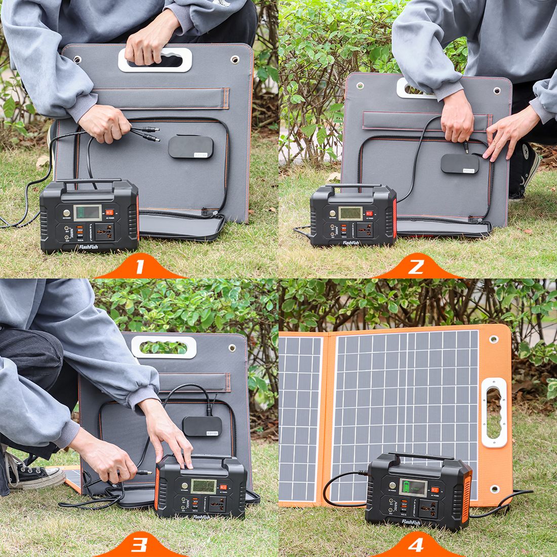 300W Portable Power Station with 60W Solar Panel, LiFePO4 Generator, FlashFish, DOBA-PS300 - Image 10