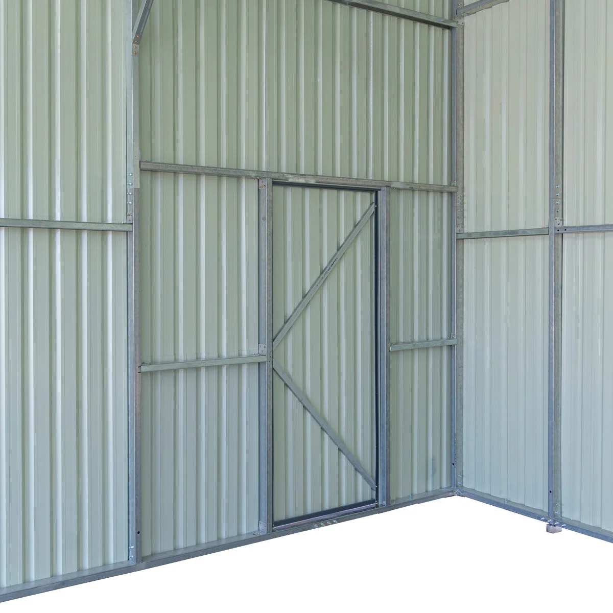 30' x 30' Metal Garage Shed – Steel Building with 11' Clearance High Front Doors, Side Entry Door, 16 GA Steel Structure TMG-MS3030 - Image 10