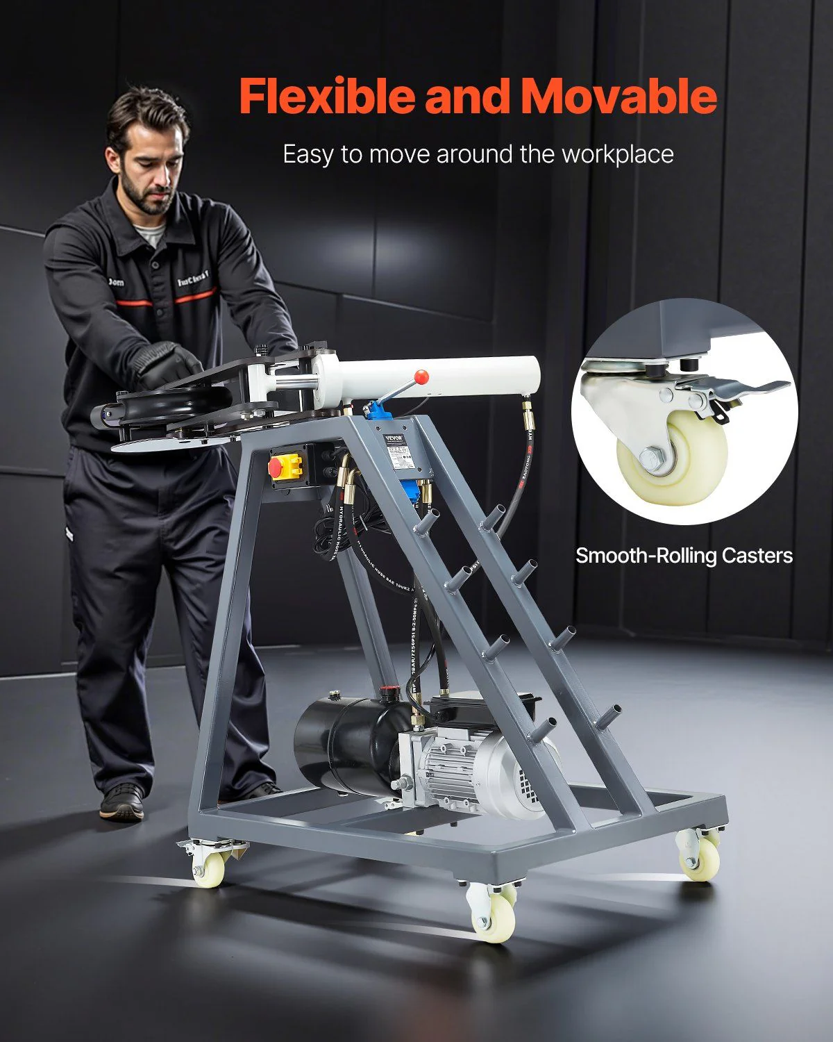 750W Electric Tube Bending Machine, Hydraulic Pipe Bender with 6L Cylinder, Heavy-Duty Tubing Forming Tool, DOBA-TB750 - Image 6