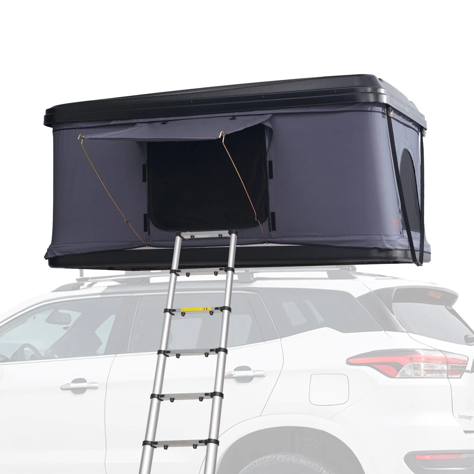 Hard Shell Rooftop Tent 2–3 Person with Ladder, ABS Shell Waterproof Camping Tent for SUV & Truck, VEVOR, DOBA-RTT23ABS