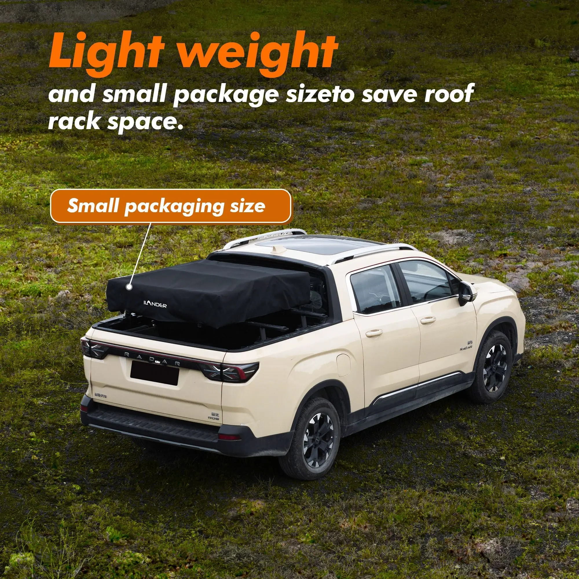 140cm Roof Top Tent, Fold-Out Aluminum Design, Removable Ladder, Waterproof & Windproof, DOBA-CRT140 - Image 4