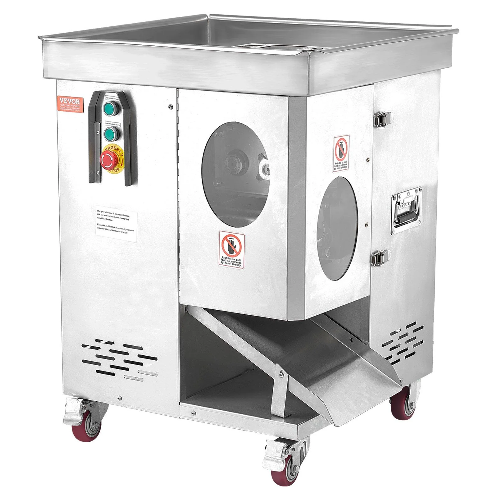 1100W Meat Cutter Machine, 1102 lb/h Capacity, 5 mm Stainless Steel Blades, Commercial Electric Meat Slicer, DOBA-MC1100 - Image 10