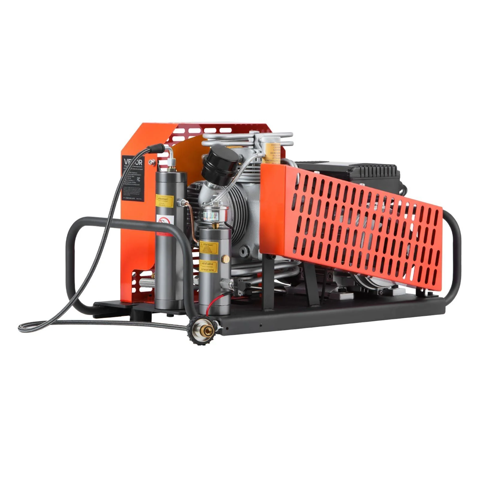 4500 PSI (30 MPa) PCP Air Compressor, 60 L/min Four-Cylinder, Auto Stop with Fan Cooling System, for Scuba Tanks & Paintball, DOBA-PCP4500 - Image 2