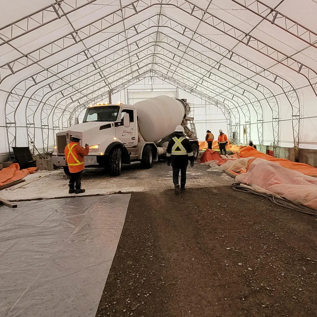 TMG Heavy Series™ 50' x 100' Dual Truss Storage Shelter with Heavy Duty 32 oz PVC Cover & Drive Through Doors, TMG-DT50100-PRO - Image 4