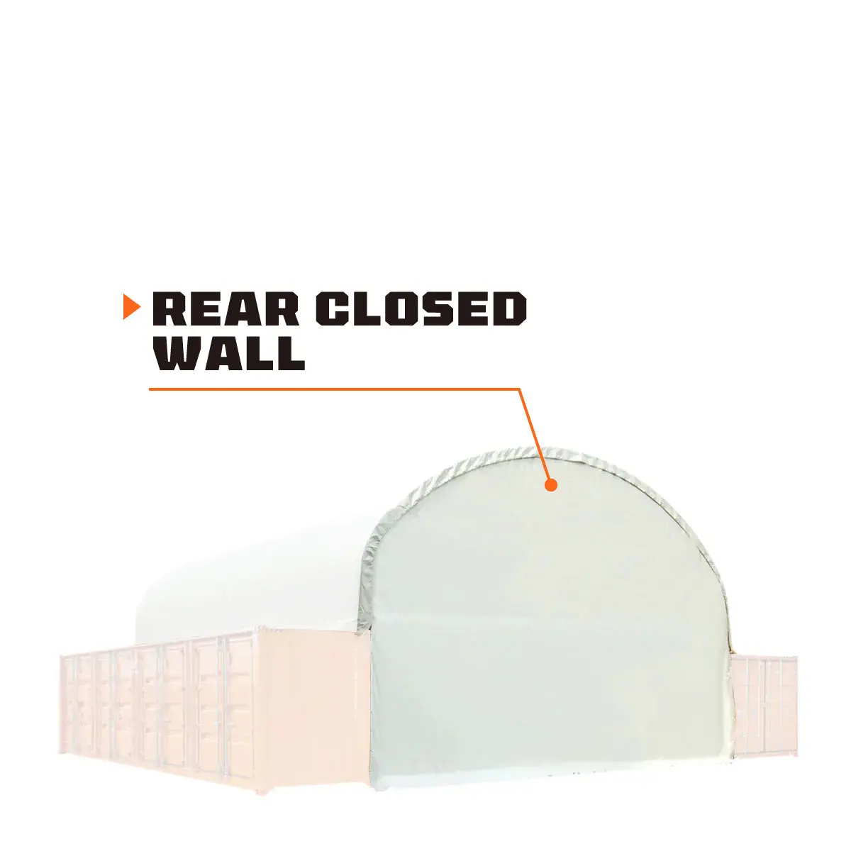 Back End Wall Kit (for 9'6" High Cube Containers) for TMG-DT4041C and DT4041CF Container Shelters, TMG-DT40BW9V - Image 2
