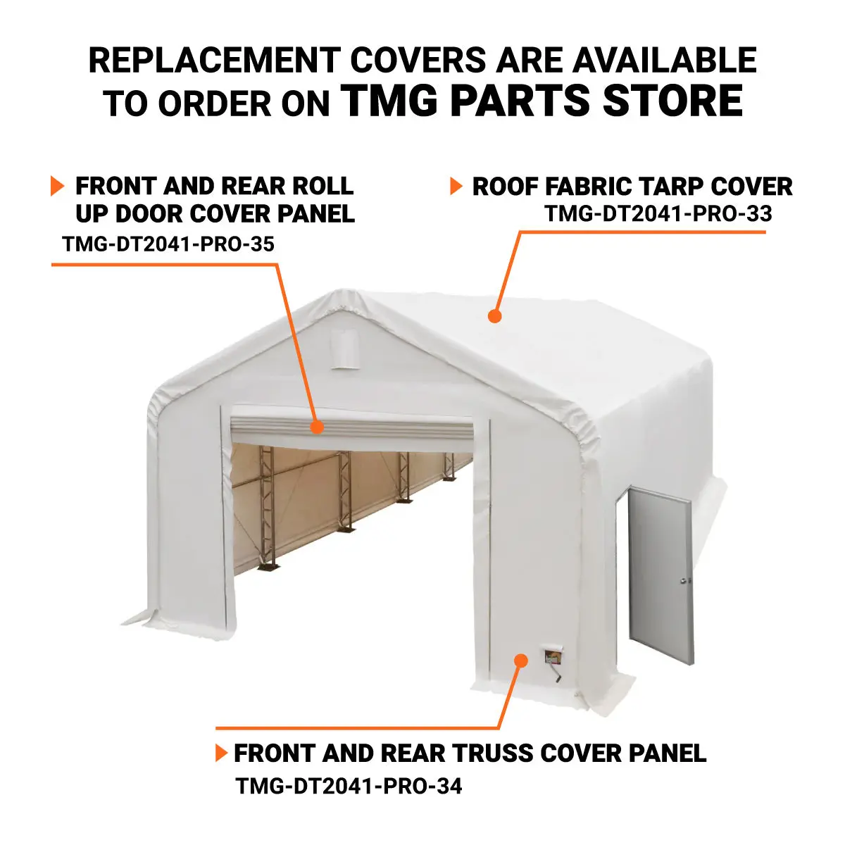 TMG Heavy Series™ 20' x 40' Dual Truss Storage Shelter with Heavy Duty 17 oz PVC Cover & Drive Through Doors TMG-DT2041-PRO - Image 5