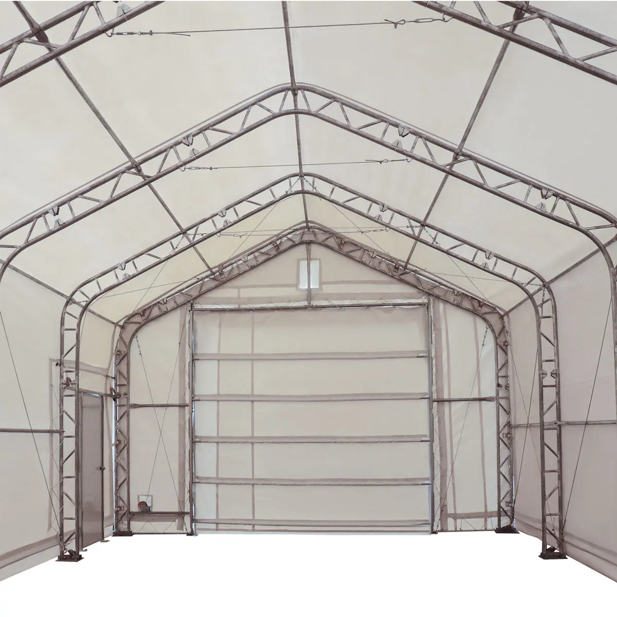 TMG Heavy Series™ 20' x 63' Dual Truss Storage Shelter with Heavy Duty 17 oz PVC Cover & Drive Through Doors, TMG-DT2064-PRO - Image 12