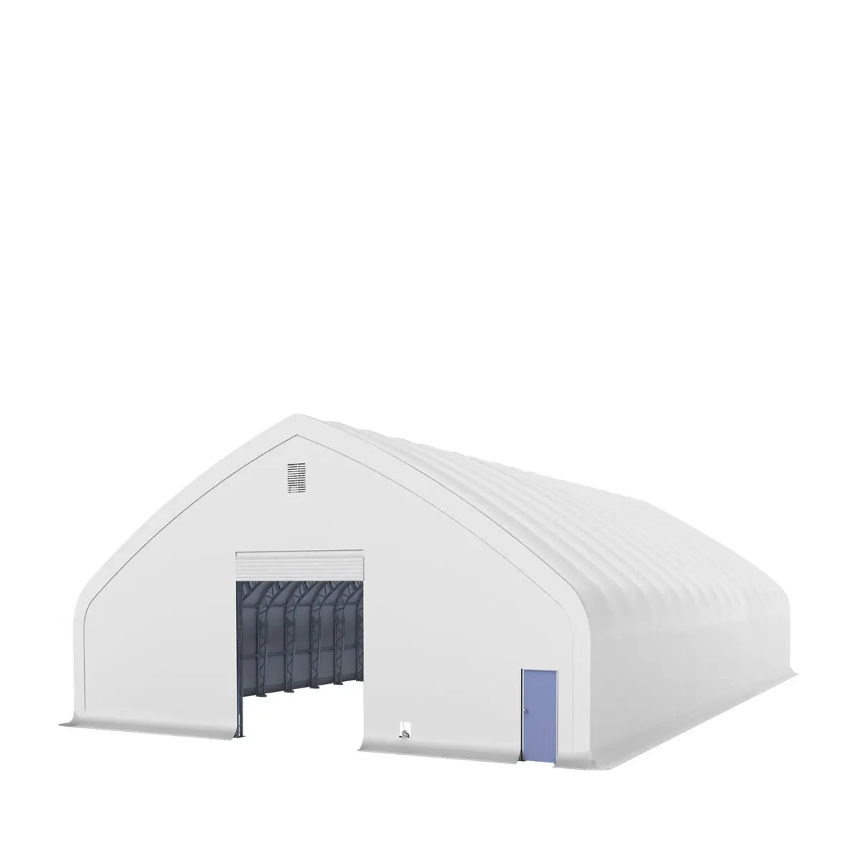 TMG Heavy Series™ 70' x 100' Dual Truss Storage Shelter with Heavy Duty 32 oz PVC Cover & Drive Through Doors, TMG-DT70100-PRO