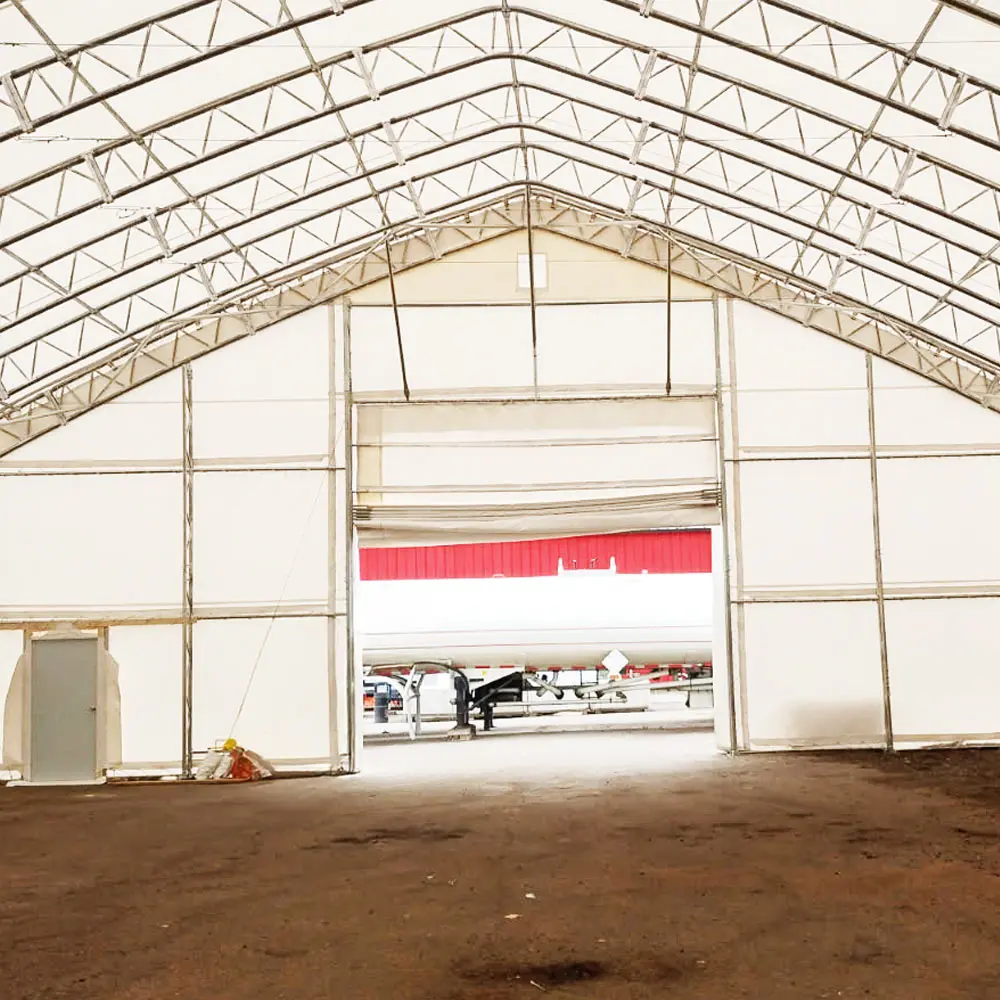 TMG Heavy Series™ 70' x 120' Dual Truss Storage Shelter with Heavy Duty 32 oz PVC Cover & Drive Through Doors, TMG-DT70120-PRO - Image 5
