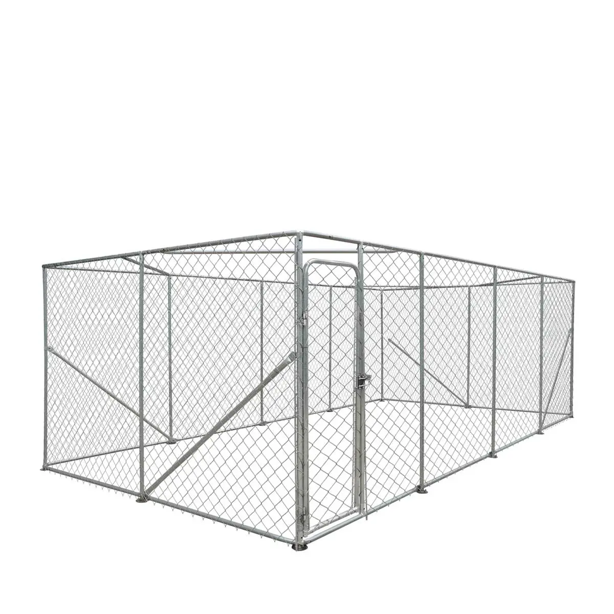 10' x 20' Outdoor Dog Kennel Playpen, Outdoor Dog Runner, Pet Exercise House, Lockable Gate, 6' Chain-Link Fence, TMG-DCP1020 - Image 2