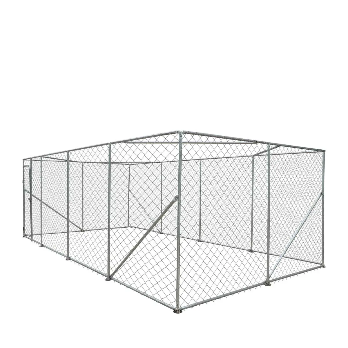 10' x 20' Outdoor Dog Kennel Playpen, Outdoor Dog Runner, Pet Exercise House, Lockable Gate, 6' Chain-Link Fence, TMG-DCP1020 - Image 3