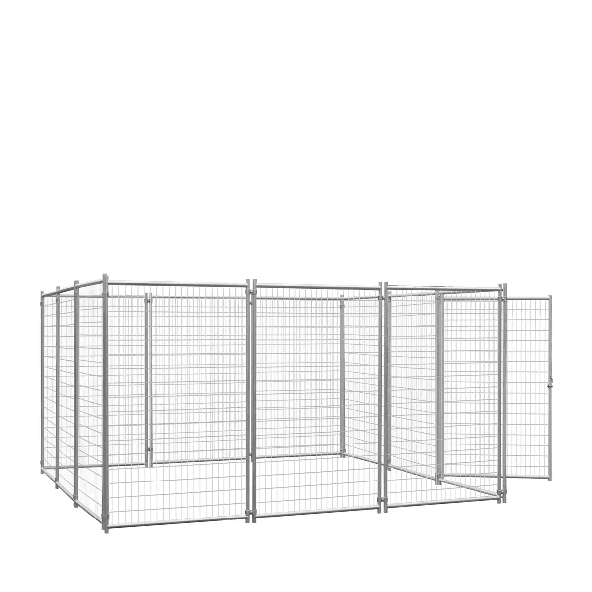 12' x 12' Galvanized Dog Kennel, Easy Assembly, Weather-Resistant, TMG-DCP12 - Image 4
