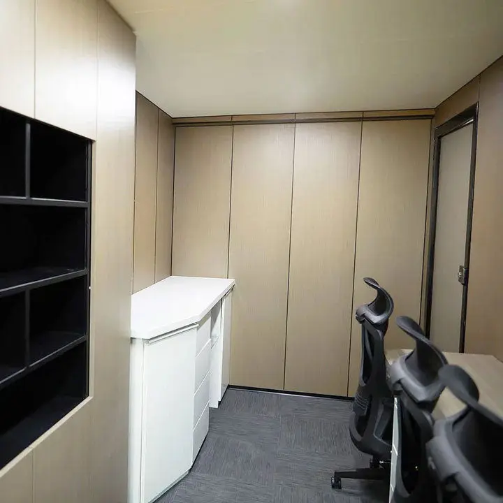 20' Custom Built Steel Container Office, Working Area & Manager's Office, 1 Leather Office Chair, 3 Ergonomic Office Chairs, TMG-SCO20 - Image 11