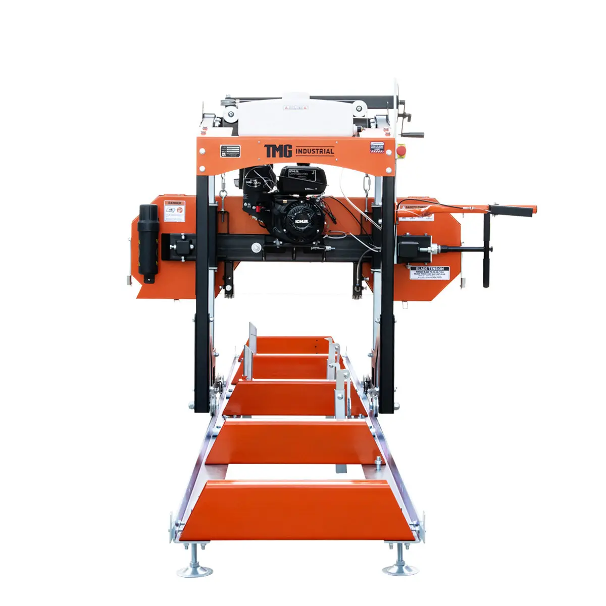 22" Portable Sawmill, 7 HP Kohler Command Pro Engine, 12' Log Length, 4-Post Carriage with Saw Head Anti-tip Locking, TMG-PSM22 - Image 4