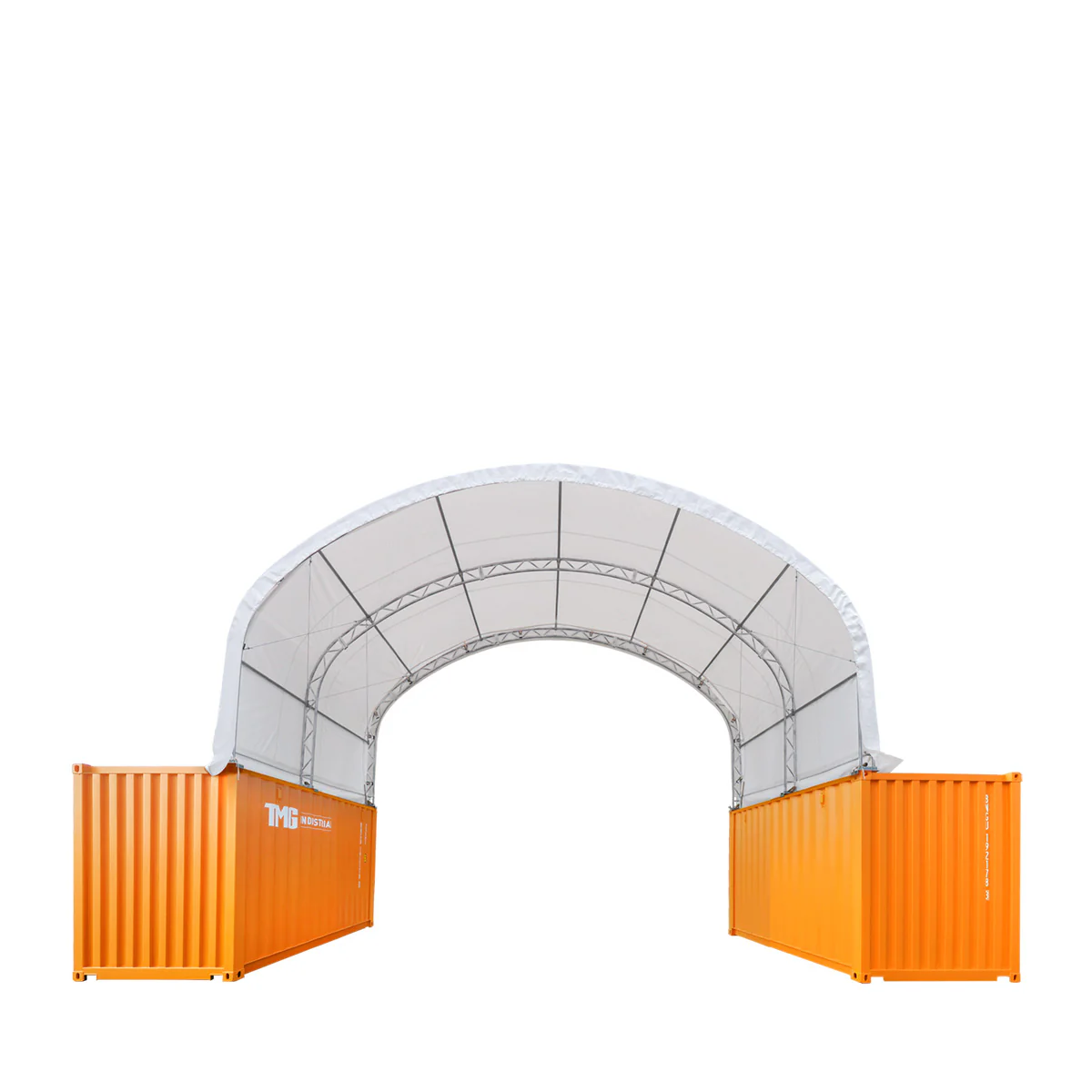 30' x 20' Dual Truss Container Shelter with Heavy Duty 17 oz PVC Cover, TMG-DT3020C - Image 2