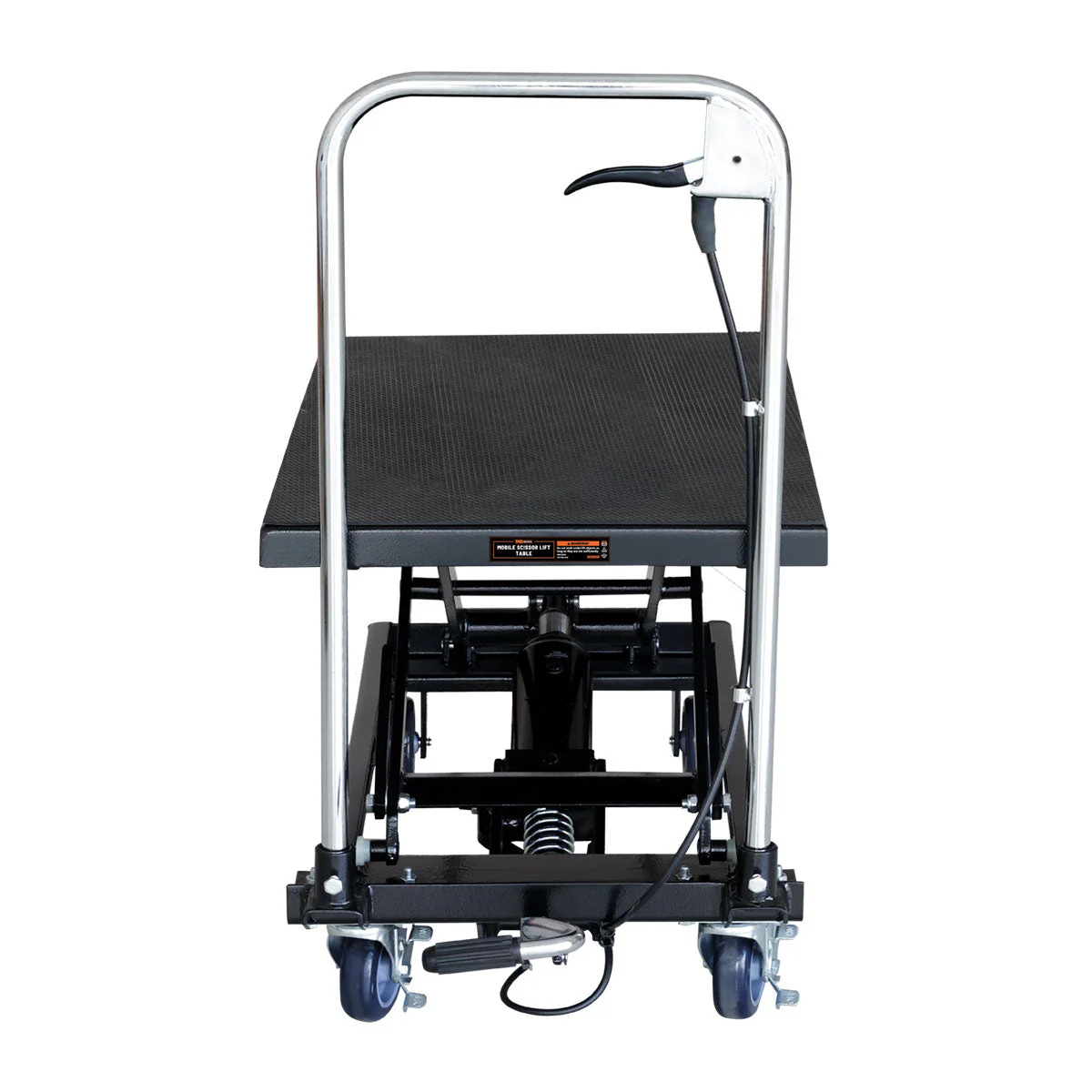330-Lb Mobile Scissor Lift Table, 28" Lifting Height, Foot Pedal Operation, Rubber Padded Tabletop, TMG-ALS01 - Image 5