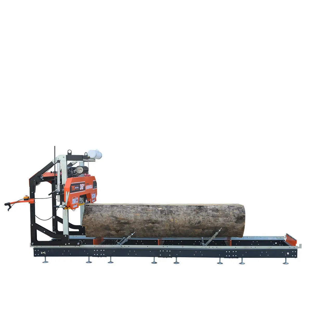 36" Portable Sawmill, 21 HP Honda V-Twin Engine, 13' Log Length, 4-Post Carriage with Saw Head Anti-tip Self-locking, TMG-PSM36 - Image 5