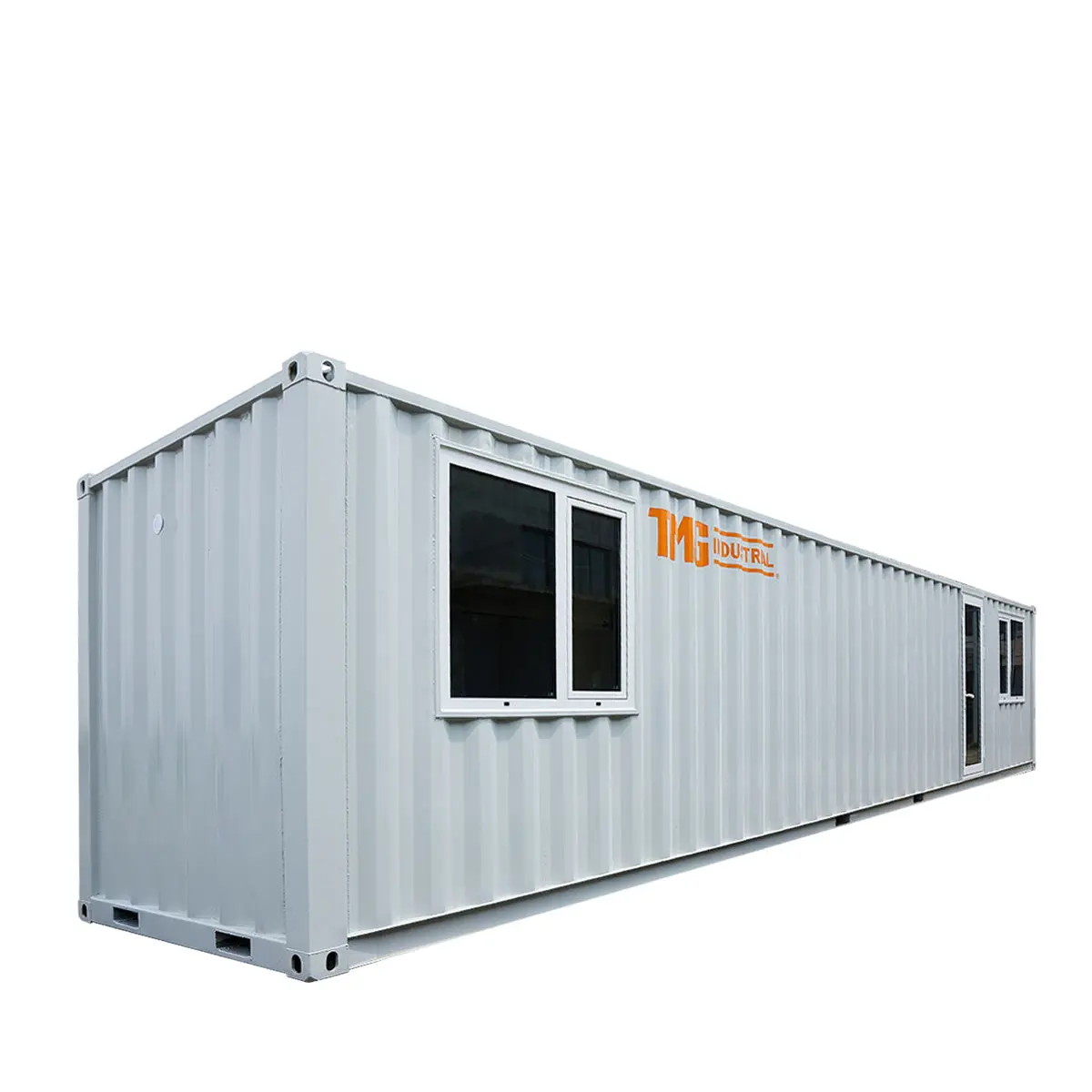 40' Custom Built Steel Container Office, Insulated, PVC Flooring, Wood Grain Solid Wallboard, Horizontal Pivoting Windows, High-Density Foam Insulation, TMG-SCO40 - Image 7