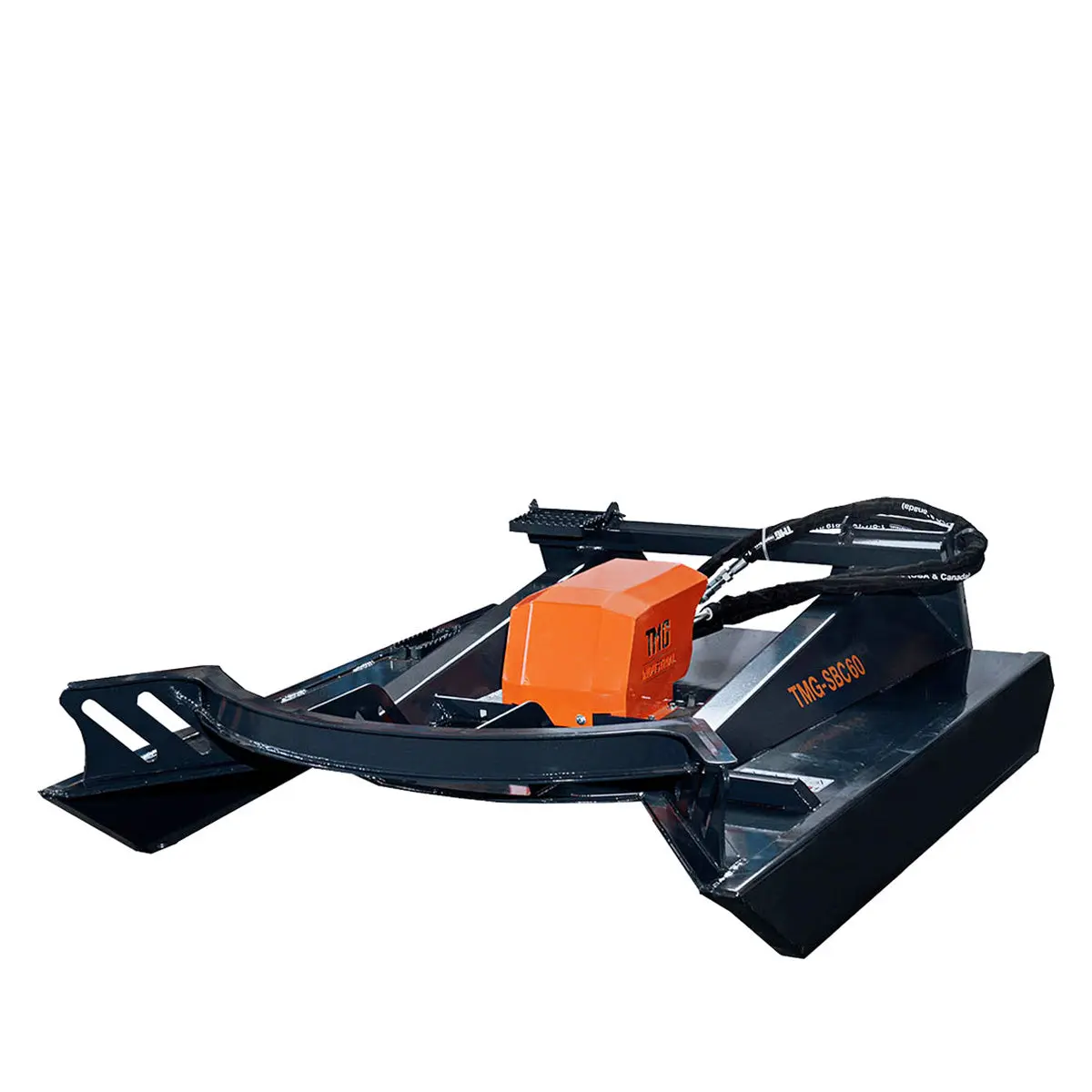 TMG Heavy Series™ 60" Extreme Duty Open Front Skid Steer Brush Cutter, 15-25 GPM, Universal Mount, TMG-SBC60
