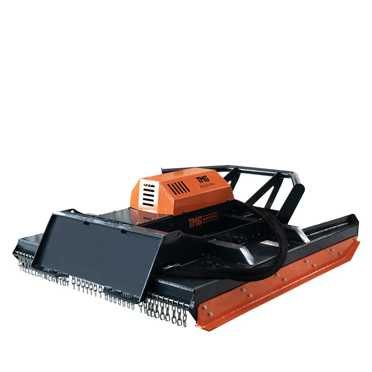 TMG Heavy Series™ 72" Extreme Duty Skid Steer Brush Cutter, Open Front Push Bar, 27-35 GPM, Drop Down Profile Blades, TMG-SBC76 - Image 5