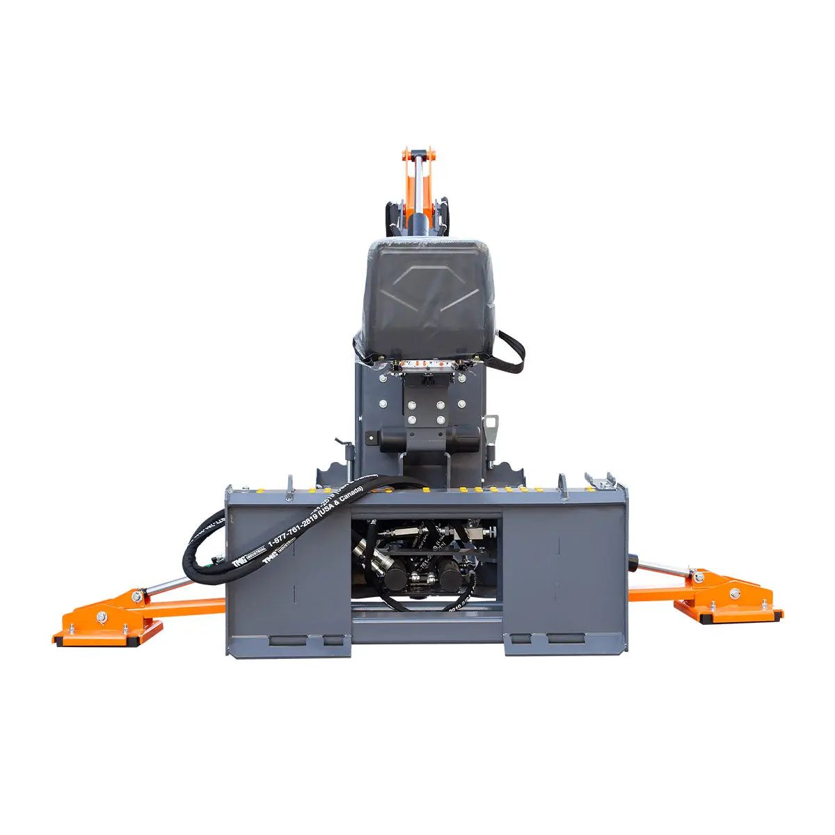 9-ft Skid Steer Swing Backhoe Attachment, 180° Boom Swing and Bucket Rotation, 15" Bucket, TMG-SBH60 - Image 9