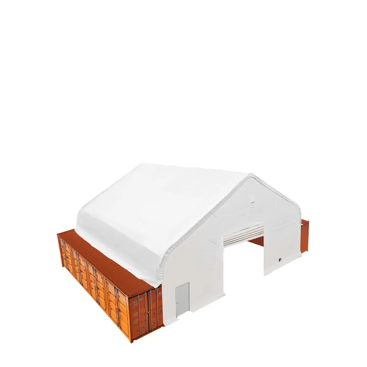 TMG Heavy Series™ 50' x 40' Fully Enclosed Dual Truss Container Shelter with Heavy Duty 32 oz PVC Cover, Front Wall and Back Wall, TMG-DT5040CG - Image 10