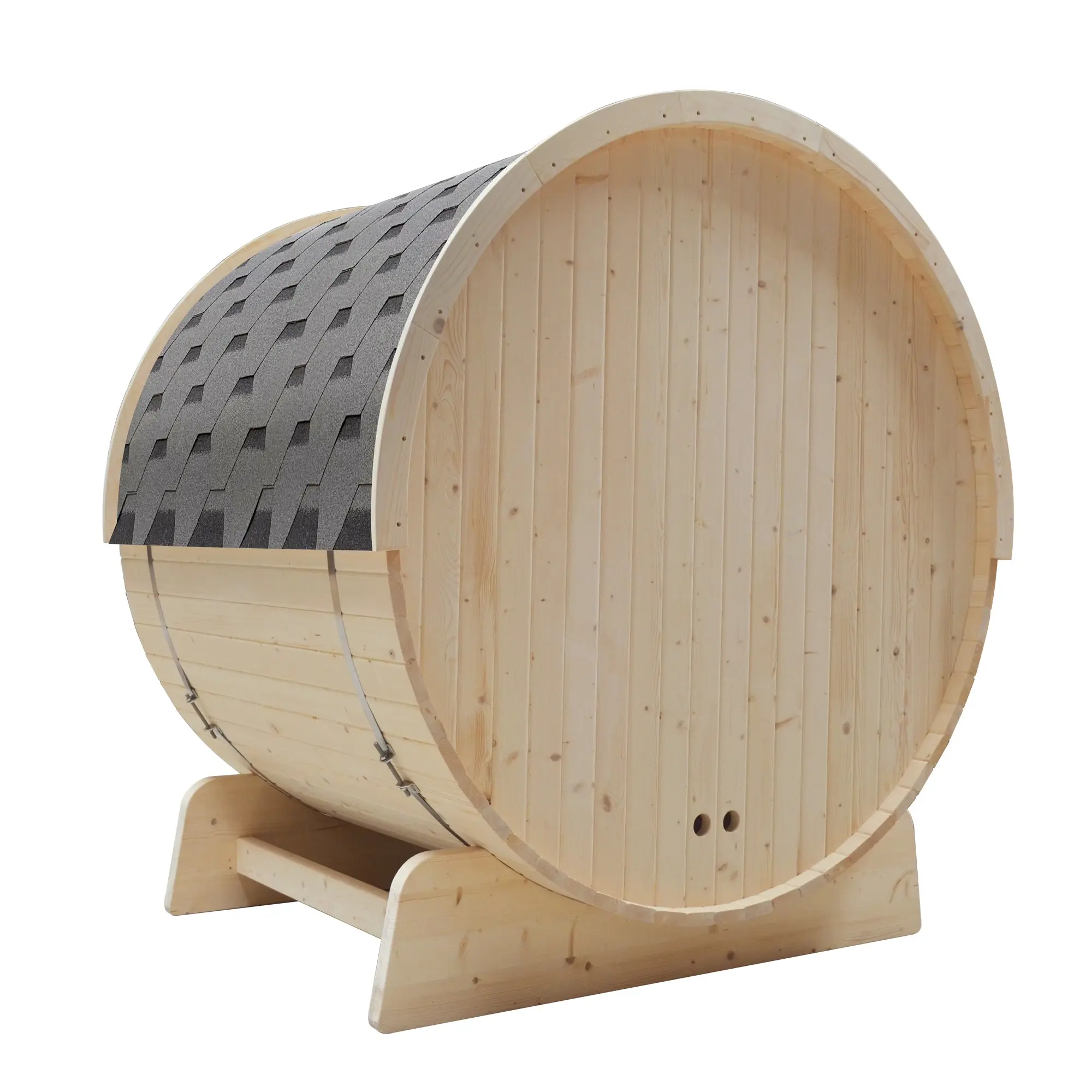 TMG LIVING Outdoor White Pine Barrel Sauna, Three Person, Tempered Glass Door, TMG-LSN41 - Image 4
