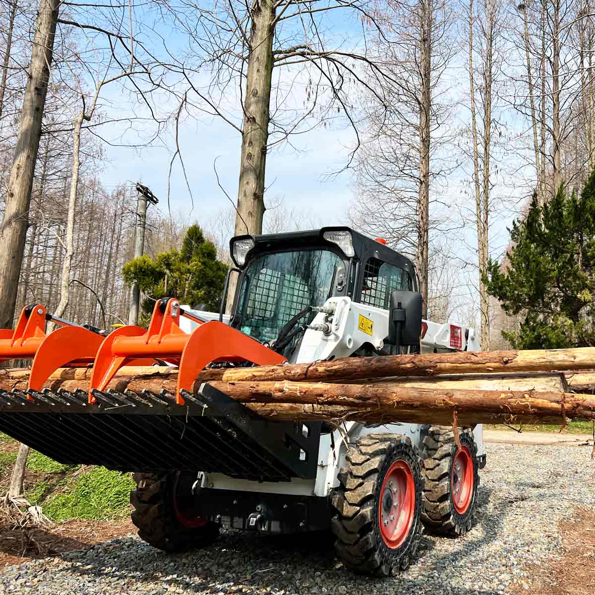 84" Skid Steer Skeleton Grapple Attachment, Universal Mount, 34" Arm Opening, 3" Tine Spacing, 2600 lb Weight Capacity, TMG-SG85 - Image 7