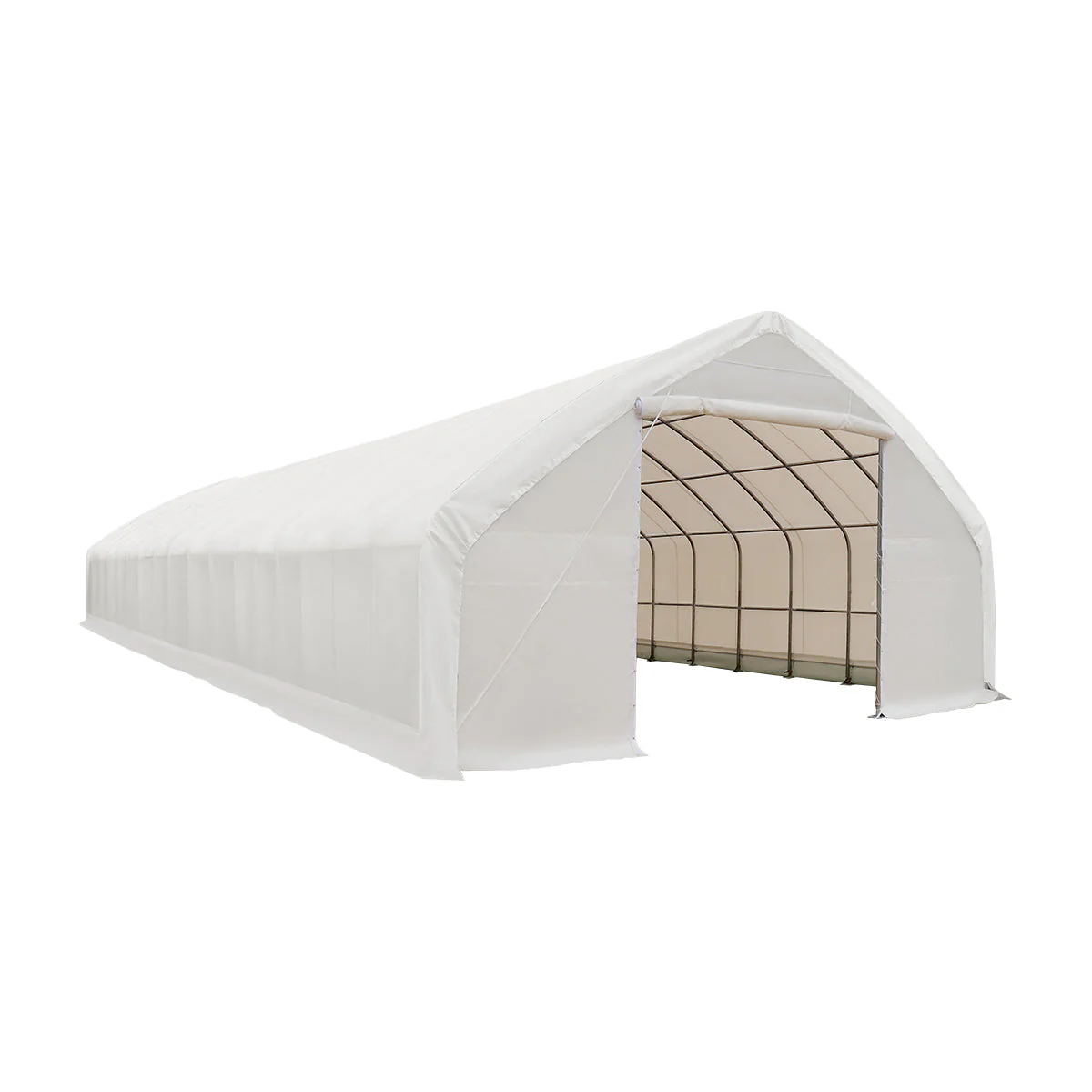 30' x 70' Straight Wall Peak Ceiling Storage Shelter with Heavy Duty 10 oz PE Cover TMG-ST3072E (Previously ST3070E) - Image 16