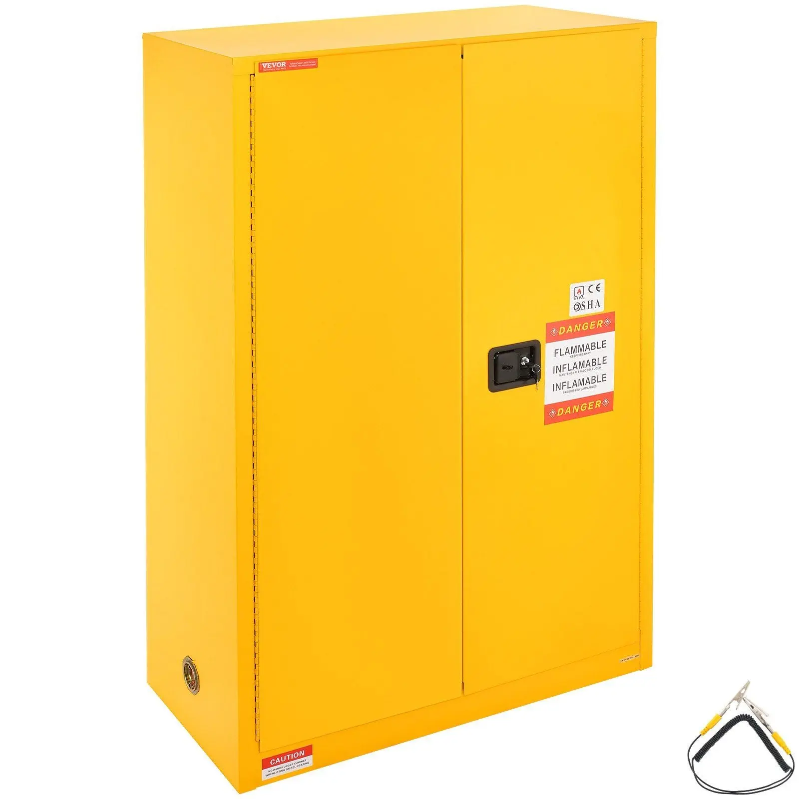 45 Gal Flammable Safety Cabinet, Cold-Rolled Steel, Explosion-Proof Design, 2 Adjustable Shelves, DOBA-CF45 - Image 10
