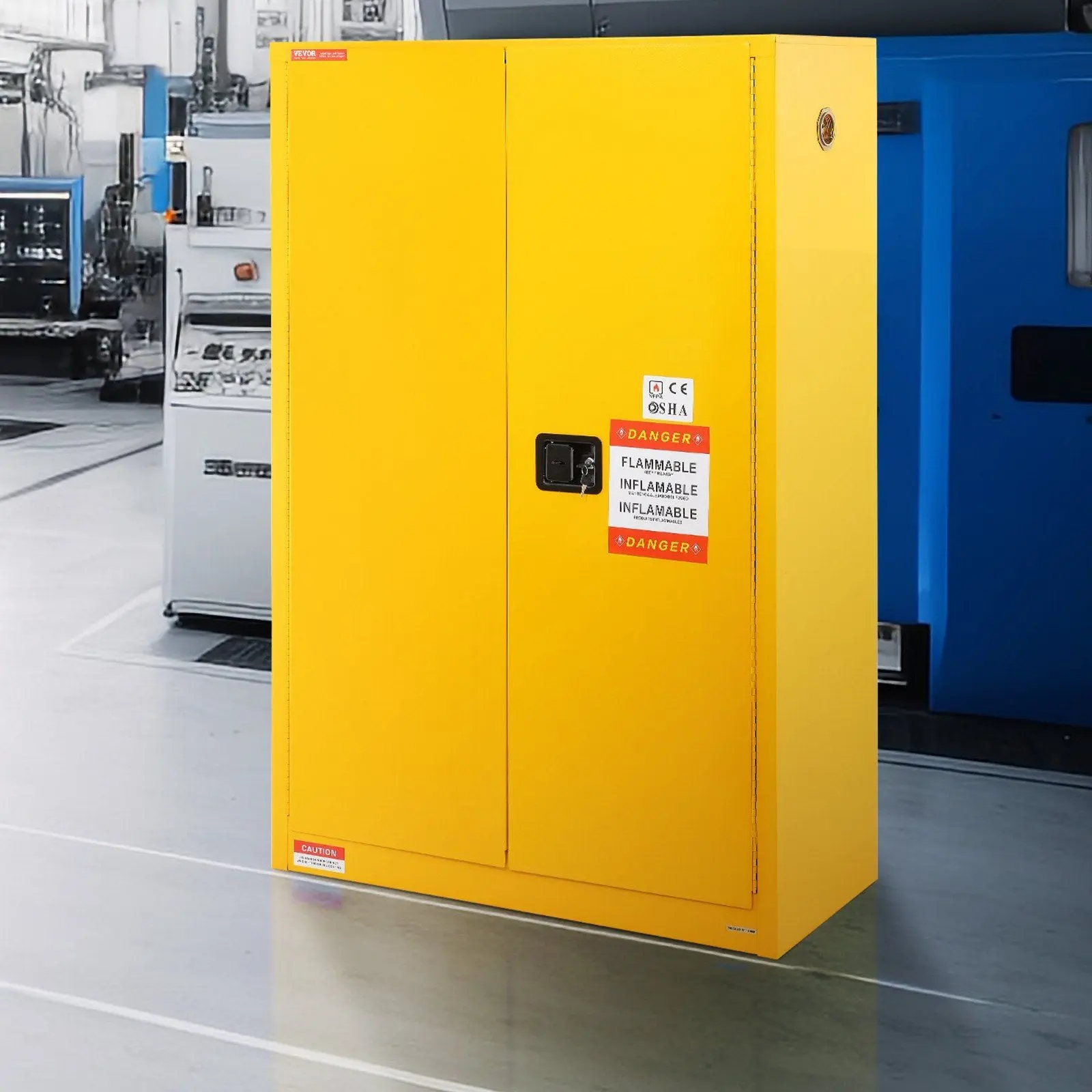 45 Gal Flammable Safety Cabinet, Cold-Rolled Steel, Explosion-Proof Design, 2 Adjustable Shelves, DOBA-CF45 - Image 9