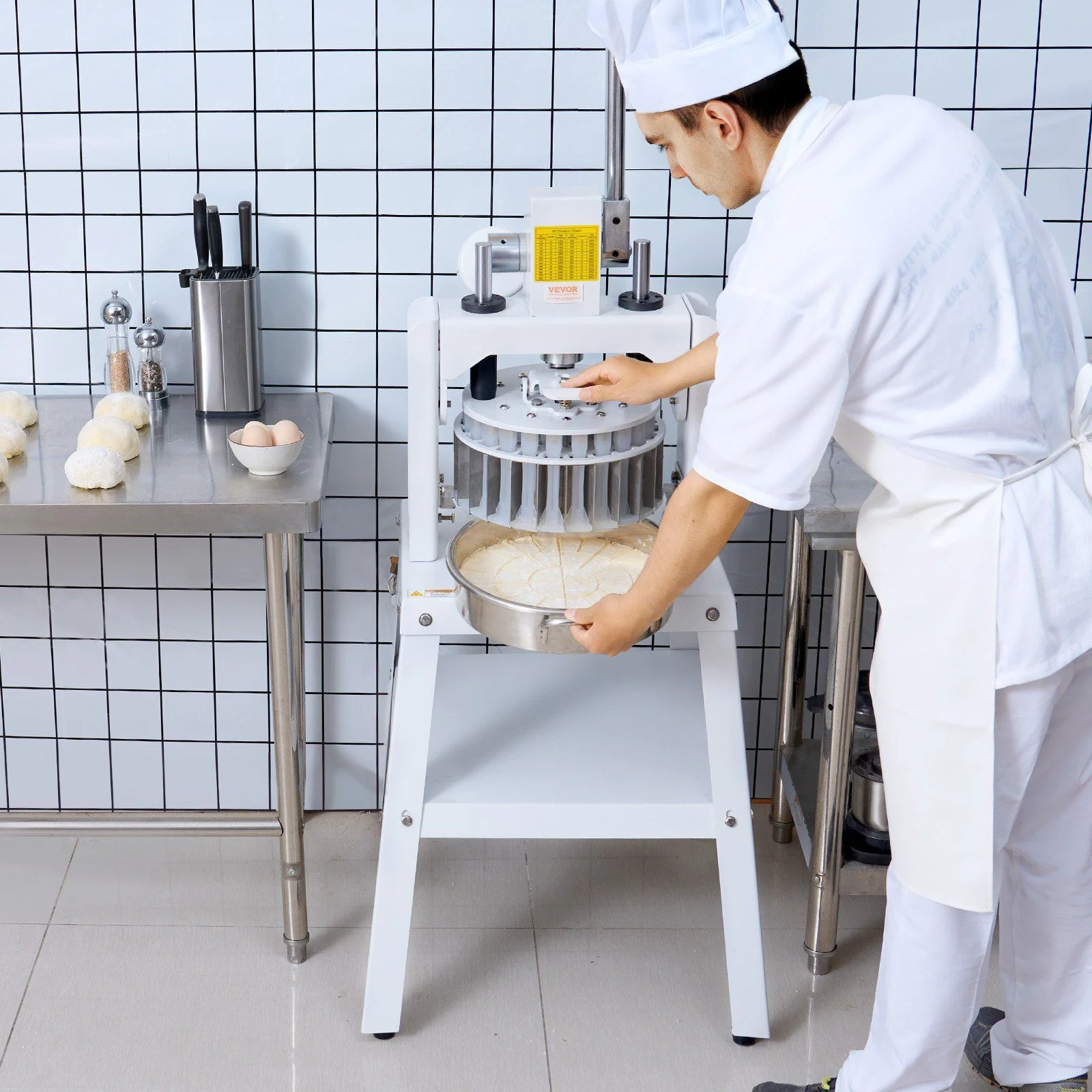 40-Piece Manual Dough Divider, Hand Press Dough Cutter, Commercial Bread Maker for Bakery Use, DOBA-DD40 - Image 9